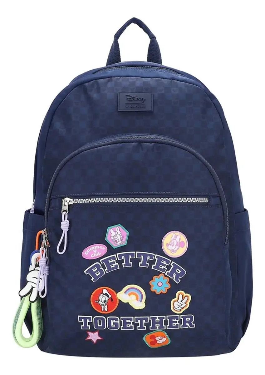 Mochila escolar W Capsule HBHEBELO3CW cor azul marinho design gráfico 7L