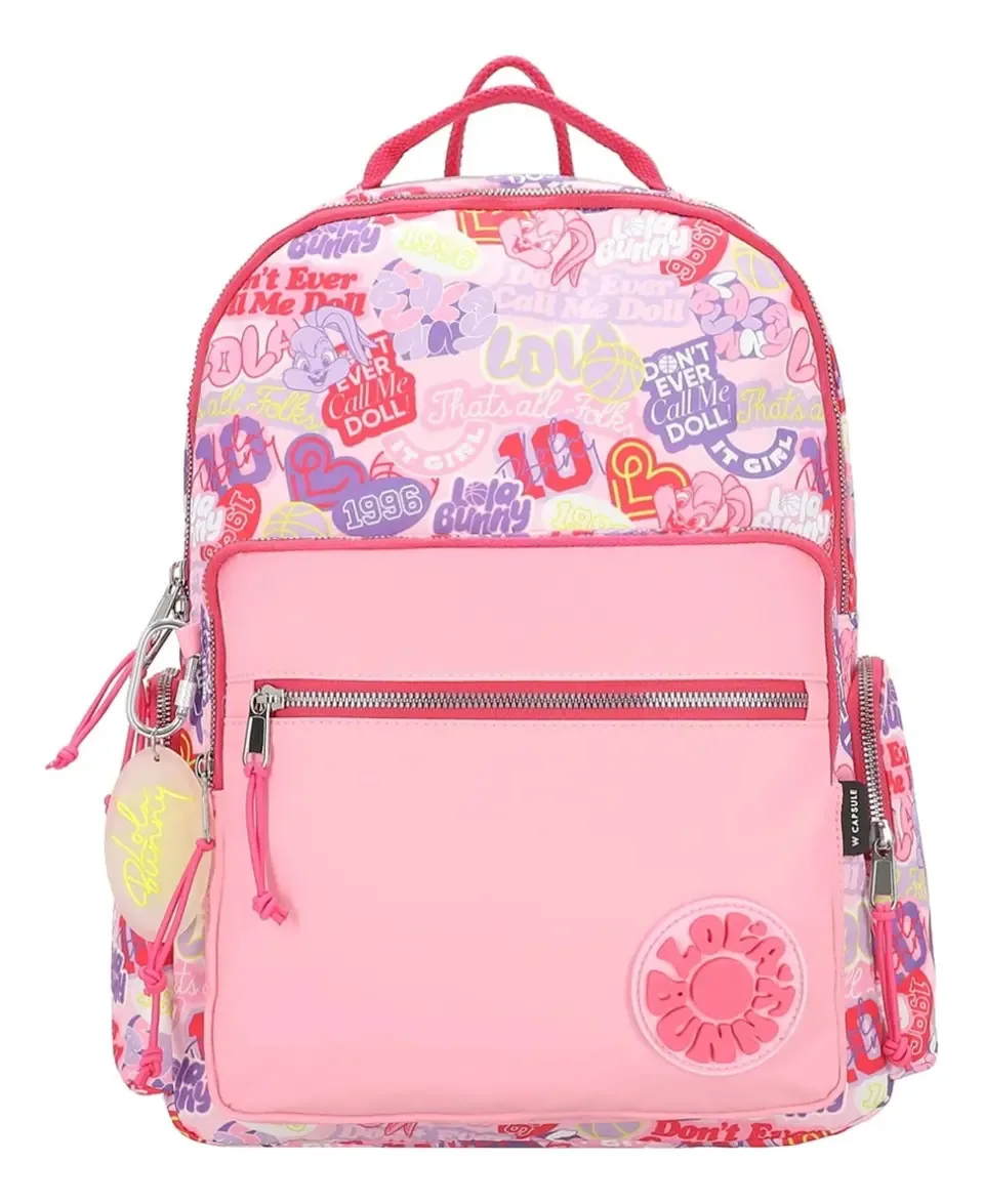 Mochila escolar W Capsule HBEMERICK3CW cor rosa design gráfico 7L