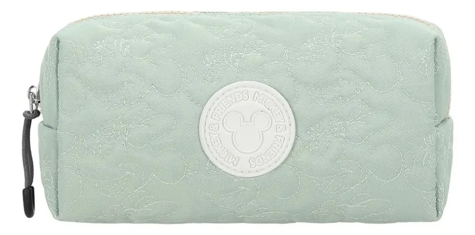 Capa de cosméticos feminina Minnie W Capsule verde Acimvula15cw com design gráfico de tecido