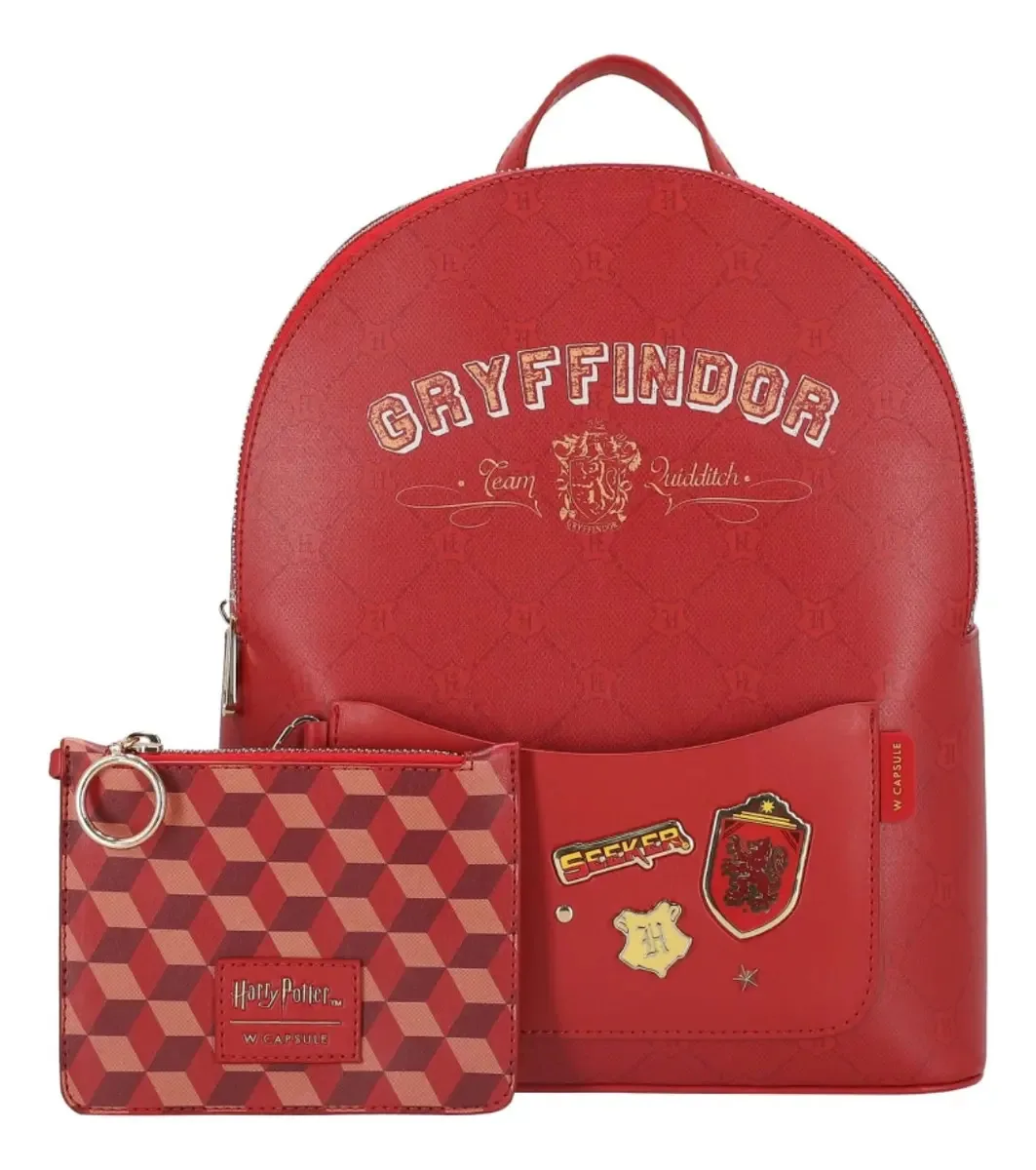 Mochila feminina Harry Potter W Capsule vermelha HBballure3cw com design gráfico de tecido