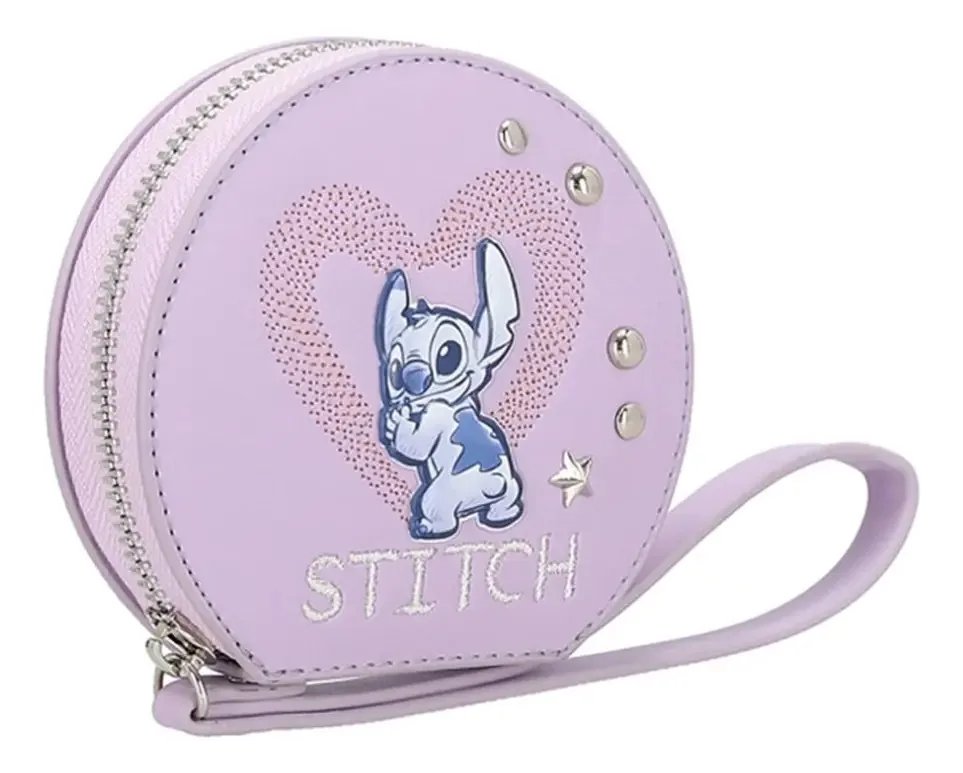Bolsa feminina Stitch W Capsule Lilac AcakeVazar13cw com design gráfico de tecido