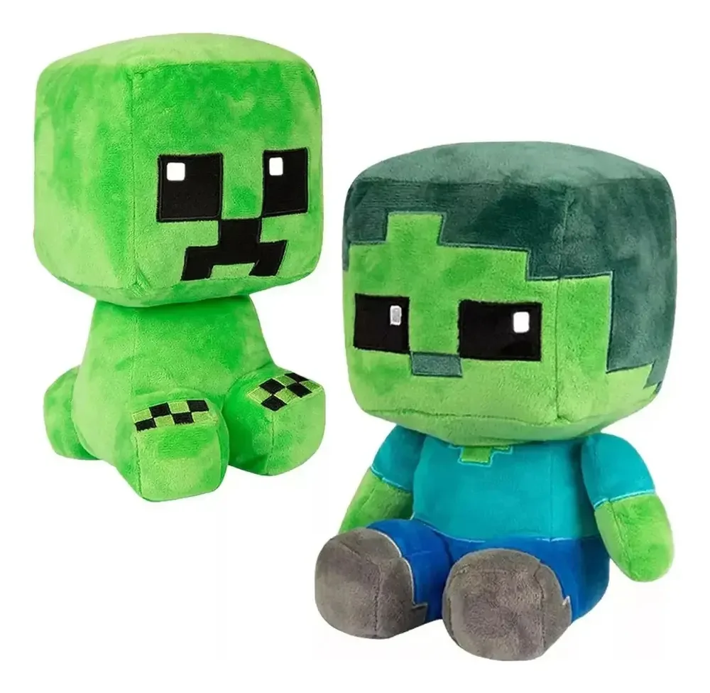 Brinquedo de pelúcia Minecraft de 2 peças para crianças