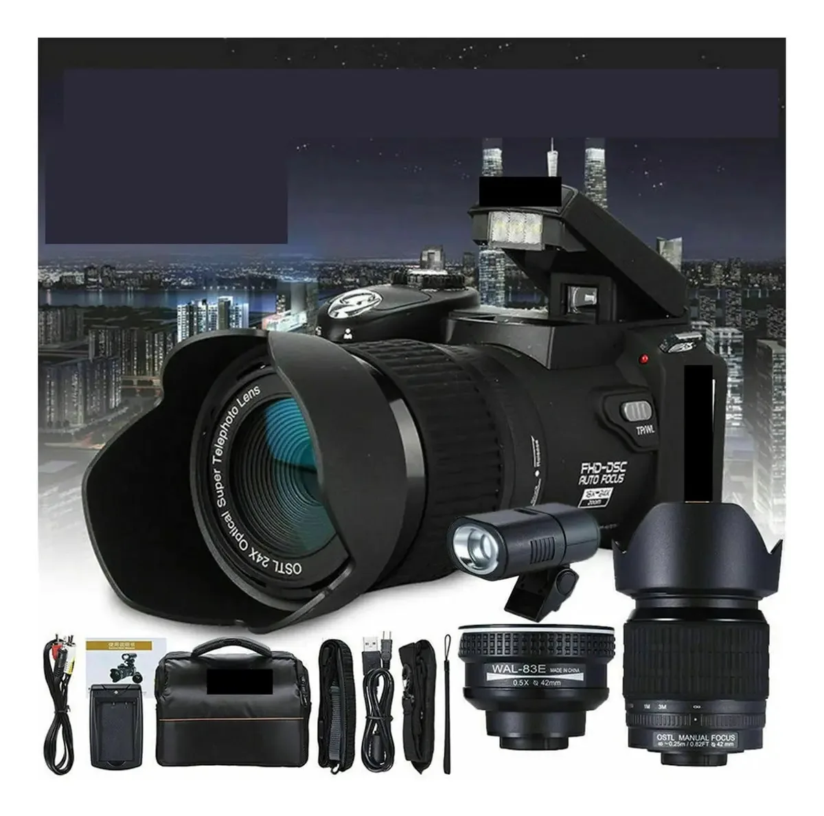 Câmera Digital SAIFFE Modelo X1000 Cor Preta - Alta Resolução, Conectividade Wi-Fi, Ideal para Fotografia e Vídeo.