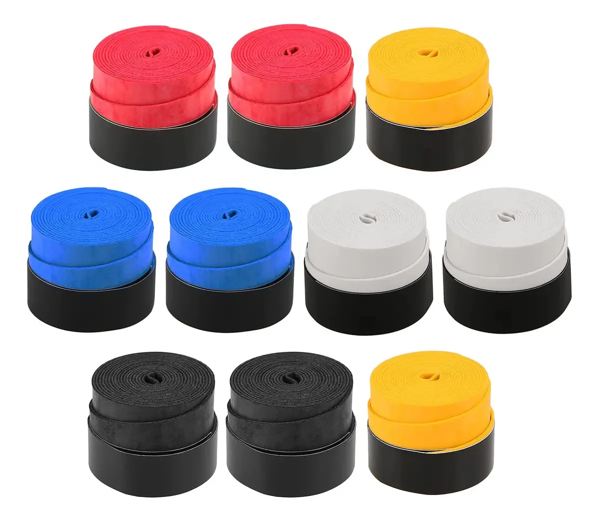 Zwbfu Pacote de 10 Pegadores de Raquete de Tênis Antiderrapantes Pegadores de Raquete de Badminton Fita Antiderrapante com Overgrip para Suor
