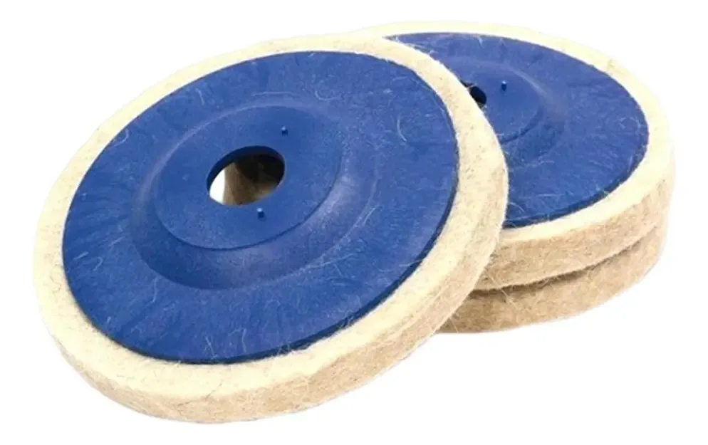 3 peças, roda de polimento de feltro, moedor de anjo, cor azul