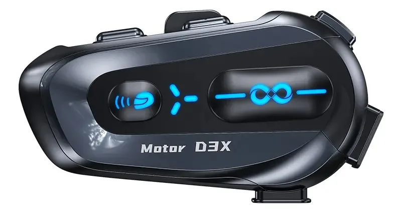 Intercomunicador de motocicleta D3x para capacete, 2 peças, cadarço ilimitado para pessoas, Walkie, nível Ip56, à prova de poeira e à prova d'água, Music Exchange