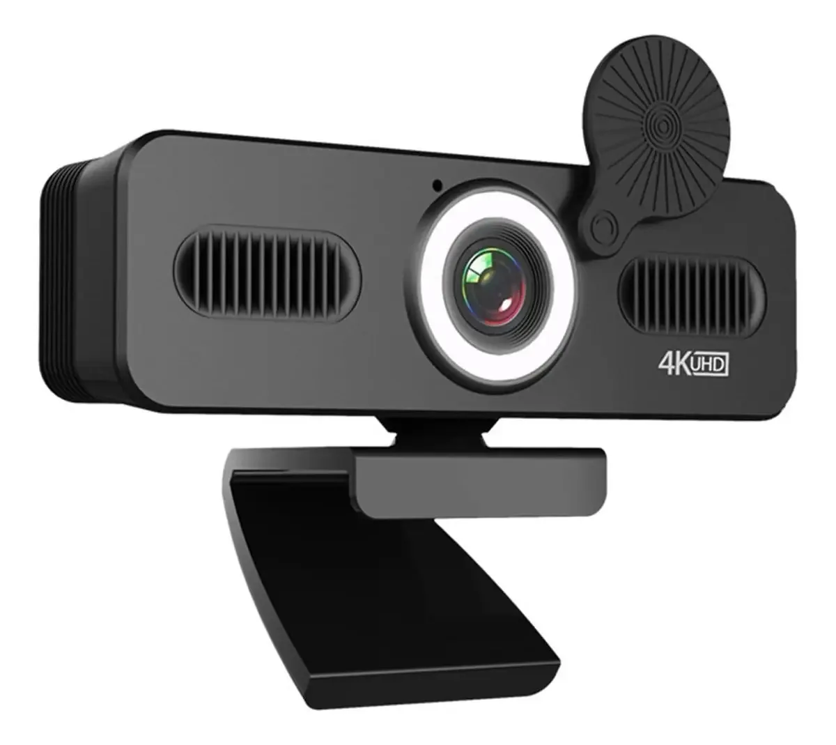 Webcam Poemysir 4k Usb Webcam 1080p Webcam com microfone Webcam para PC, laptop, mini câmera de vídeo com capa de webcam (2k)