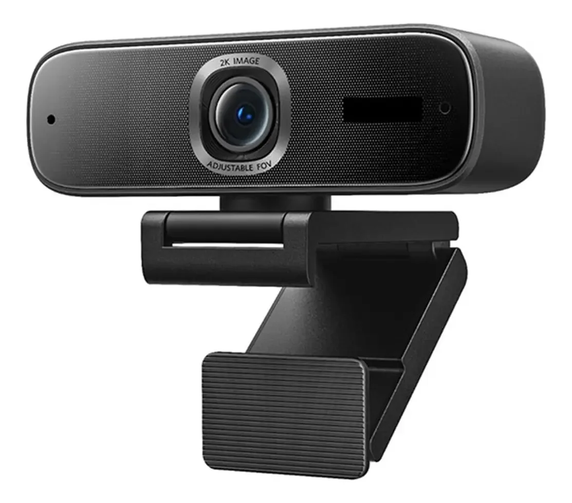 Webcam Poemysir Webcam Full Hd Smart Webcam, webcam 2k com foco automático de enquadramento alimentado por IA e microfones com cancelamento de ruído para conferências