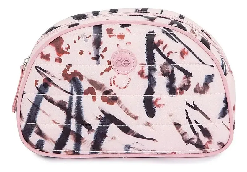Bolsa de cosméticos de material acolchoado rosa Cloe