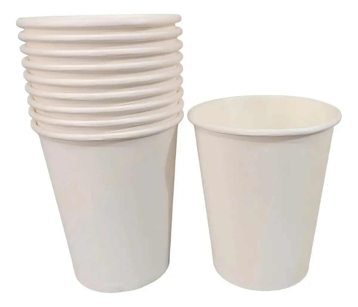 Copos descartáveis, cores, eventos de festa, 10 unidades, 240 ml, cor branca