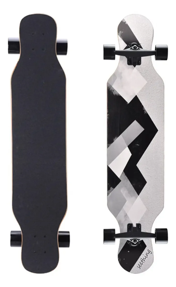 Skate de longboard de 106 cm para adultos/meninas/crianças