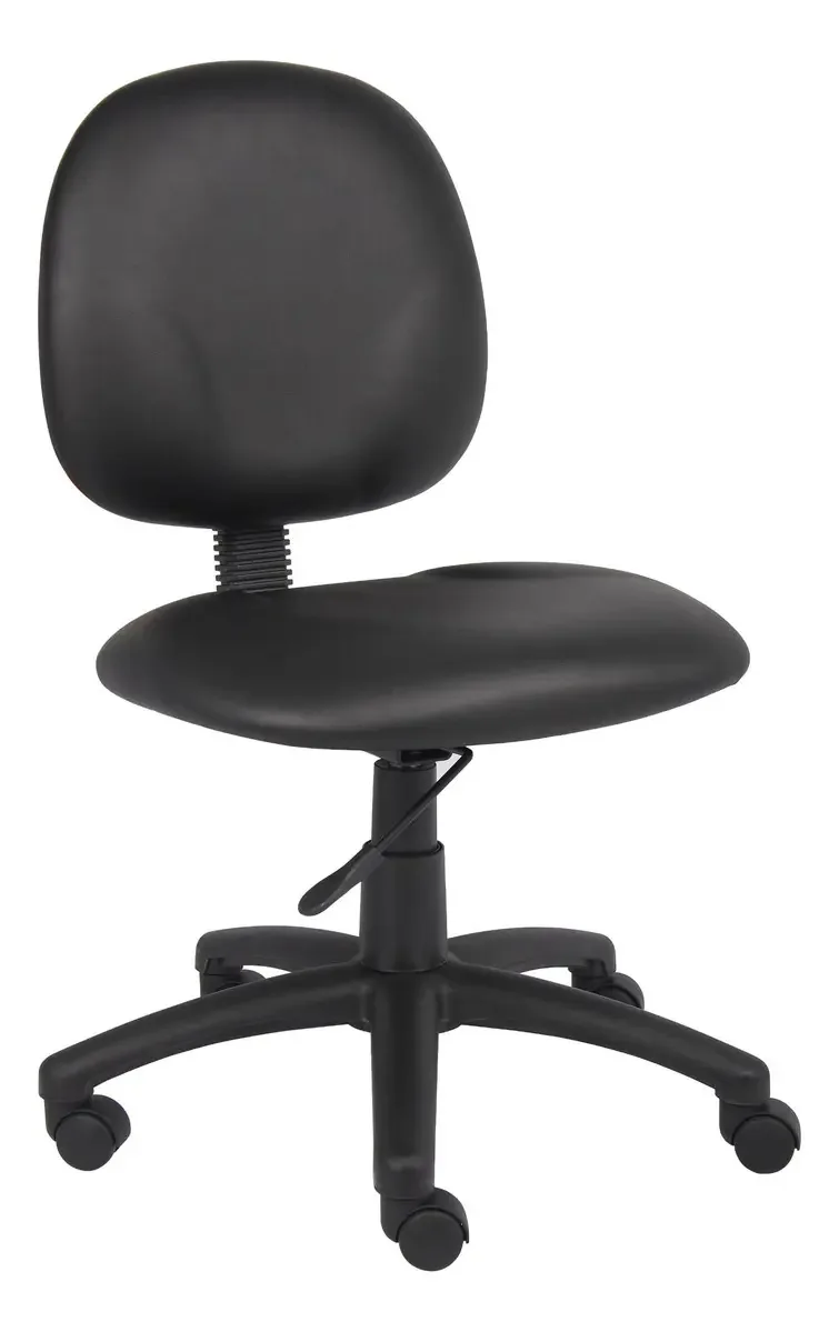 Cadeira de trabalho Boss Office Products Dimond sem apoios de braços. Cor: Preto