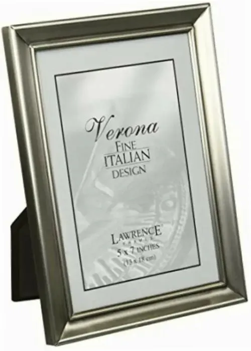 Porta-retratos de metal estanho escovado Lawrence Frames 609057, 5