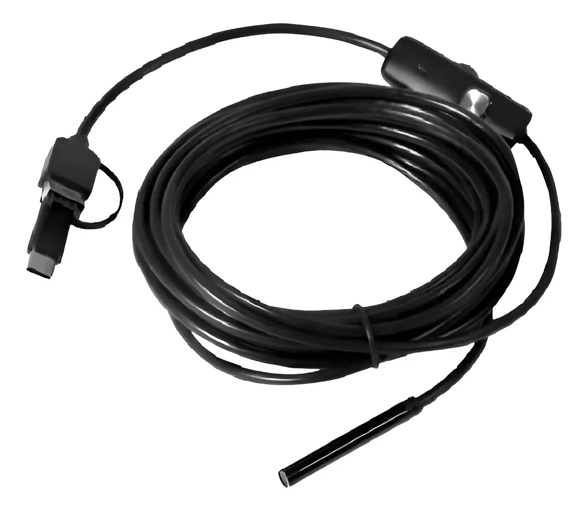 Boroscópio de endoscópio micro USB e tipo C de 10 metros com luz
