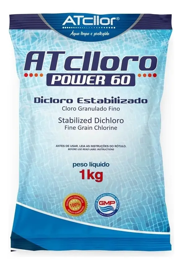 Cloro Granulado Atcllor 60% 1 Kg Para Piscinas e Spas Residenciais