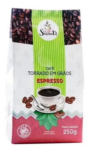 Café Arábica Torrado Em Grãos 250g
