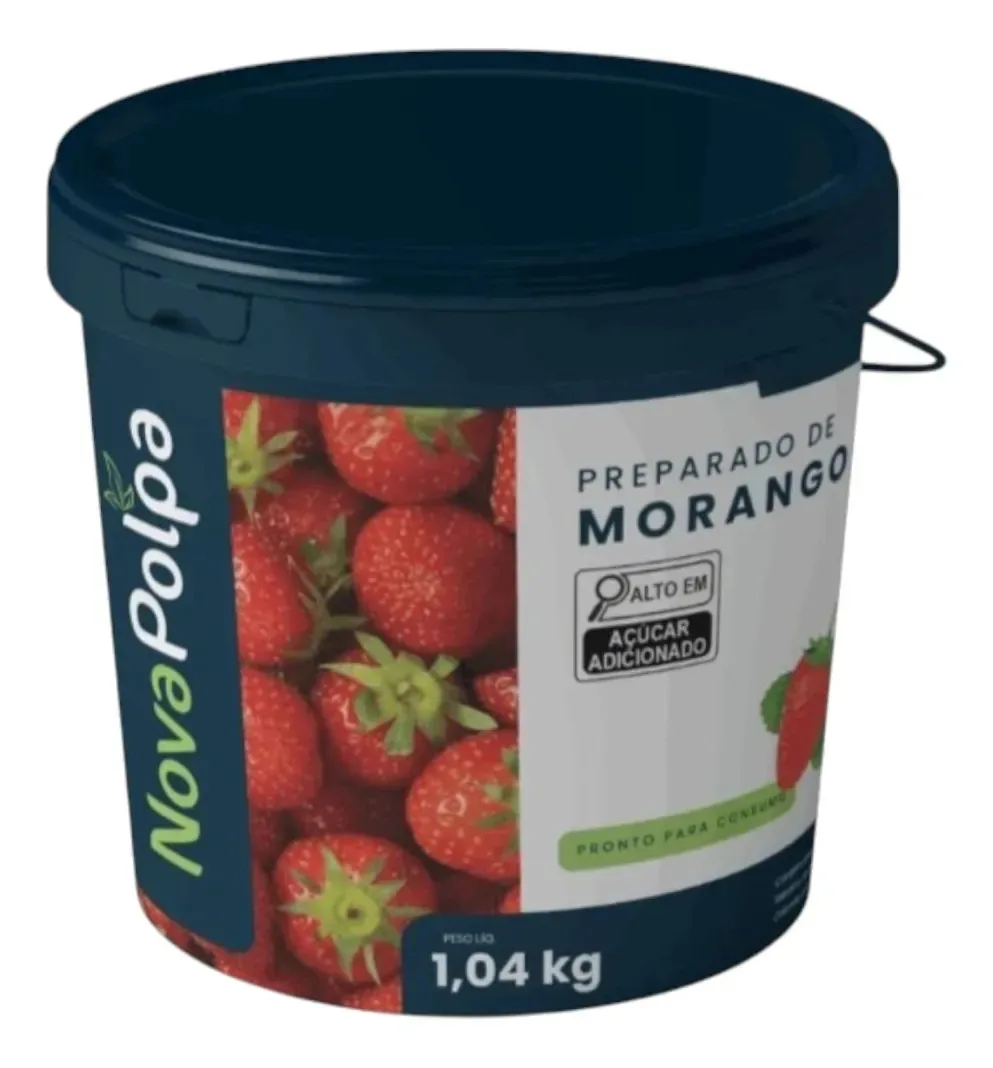 Polpa Preparado De Morango 1,04kg Nova Polpa