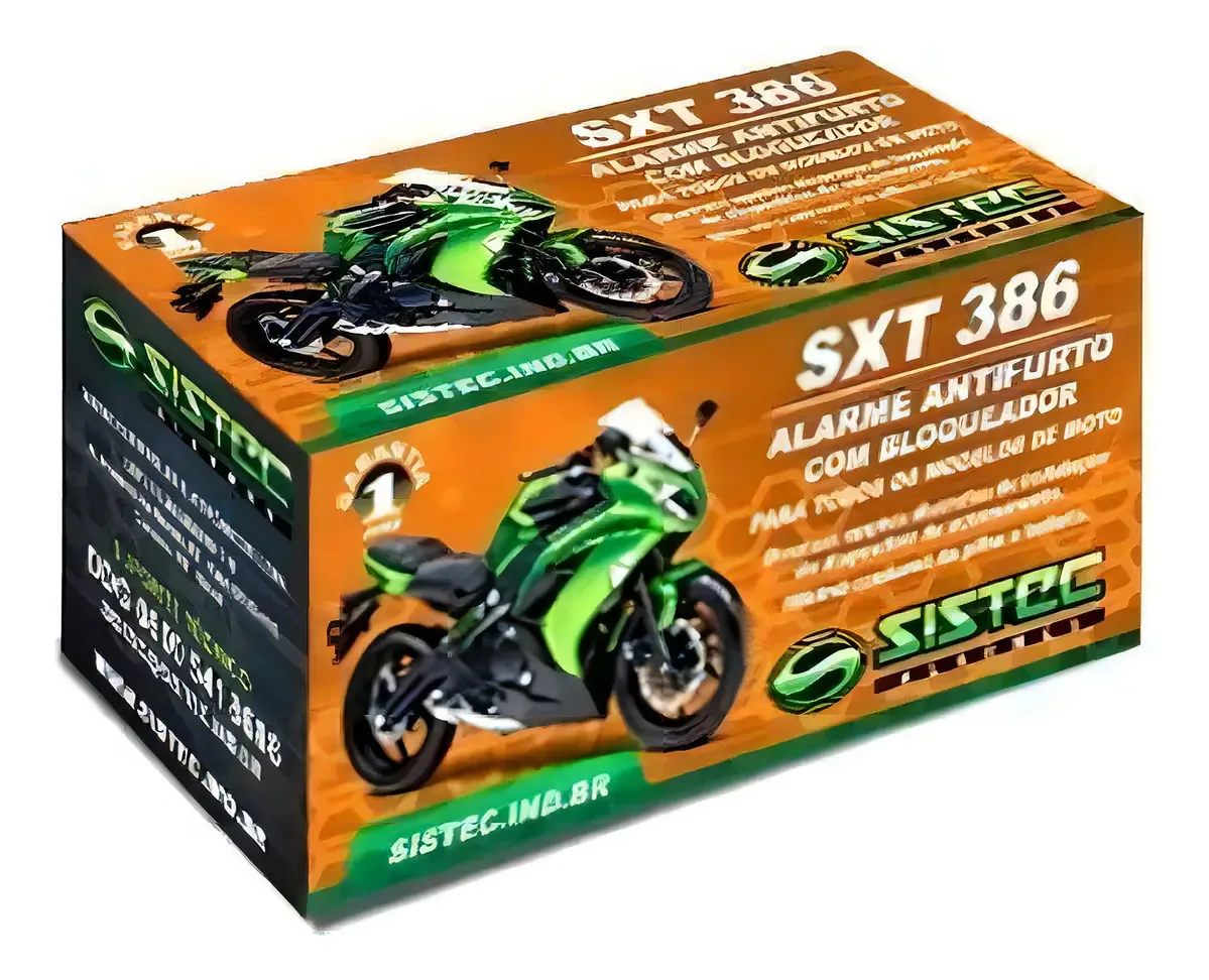 Alarme Moto 2 Controles Com Bloqueio Sistec Yamaha Factor