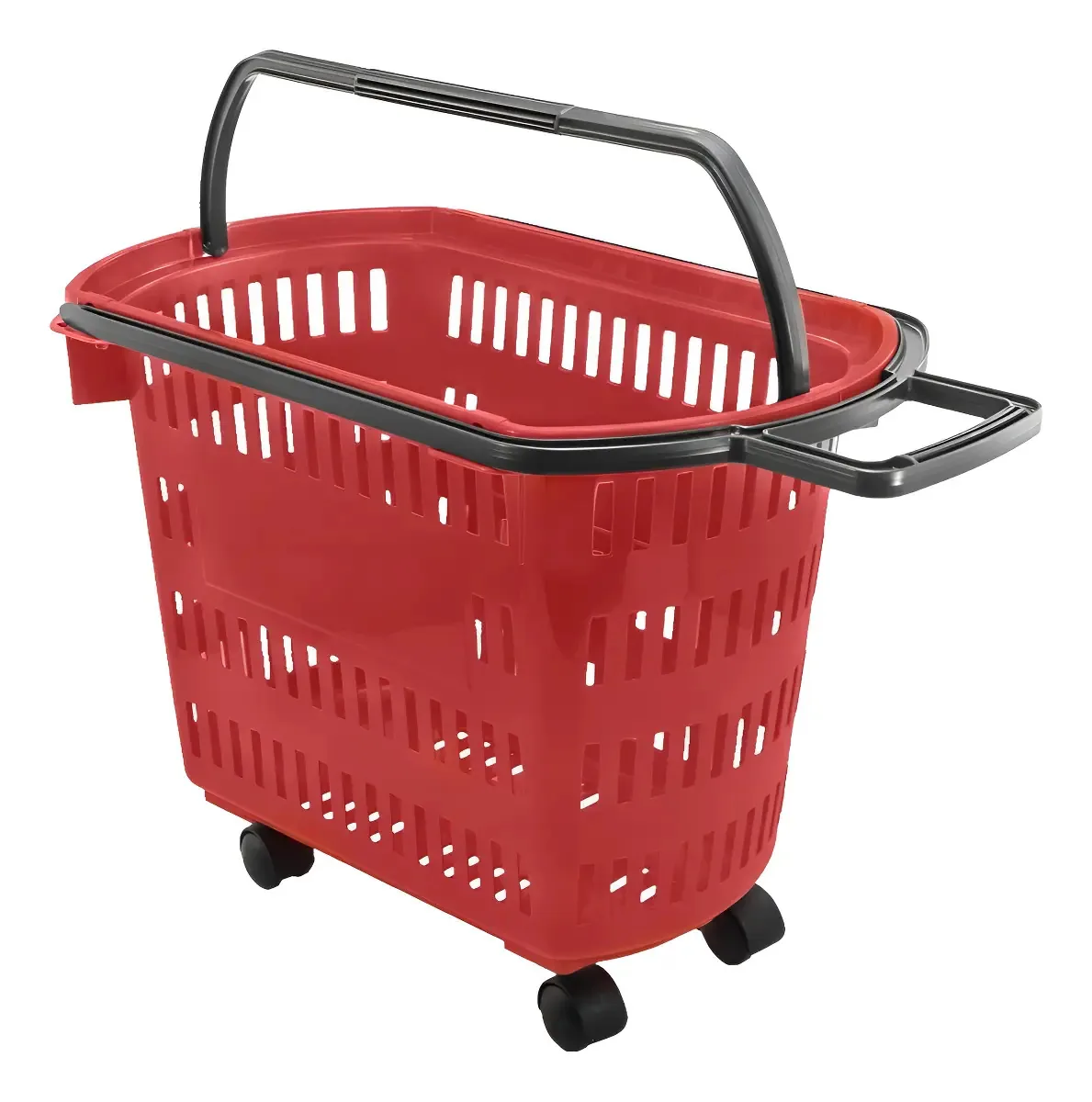 Cesto De Compras D300 Dellaplast 30l Com Rodas Vermelho