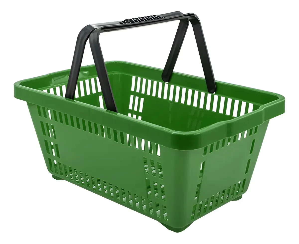 Cesta De Compras D-100 Tamanho Médio 16l Diversas Cores Cor Verde