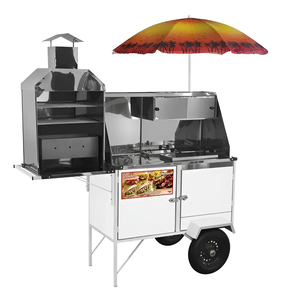 Carrinho 3 Em 1 Cefaz Hot Dog, Lanche Churrasco Blc12p/gs