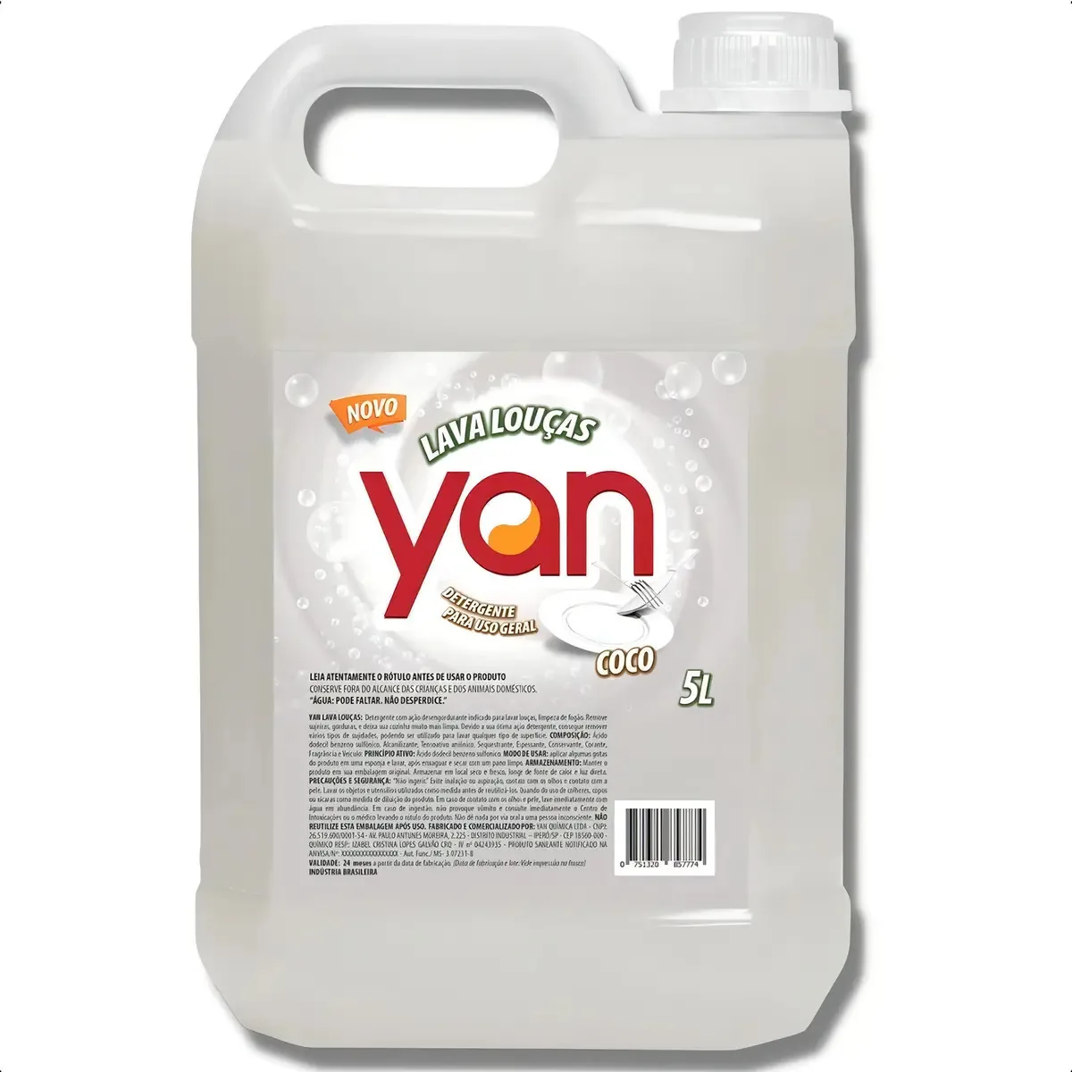 Detergente Liquido Coco Lava Louças Galão 5 Litros