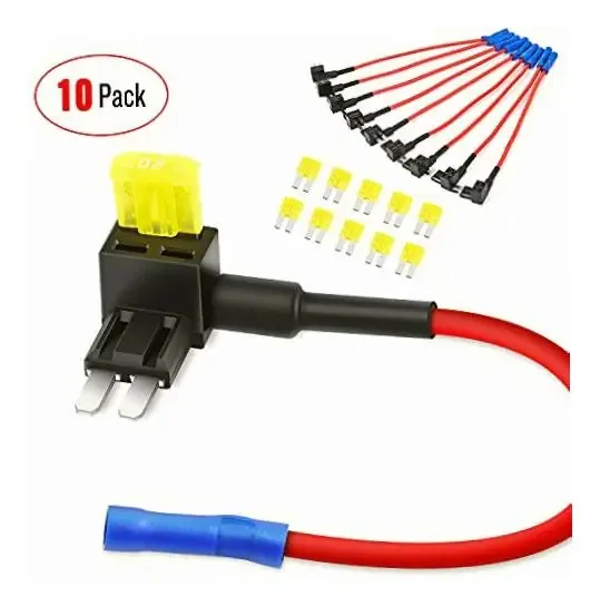 Fusíveis Nilight 10 Units Micro 2 Tap 12V para adicionar