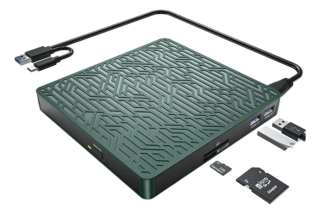 Gravador e leitor de DVD/CD/externo Gravador de CD/DVD USB 3.0