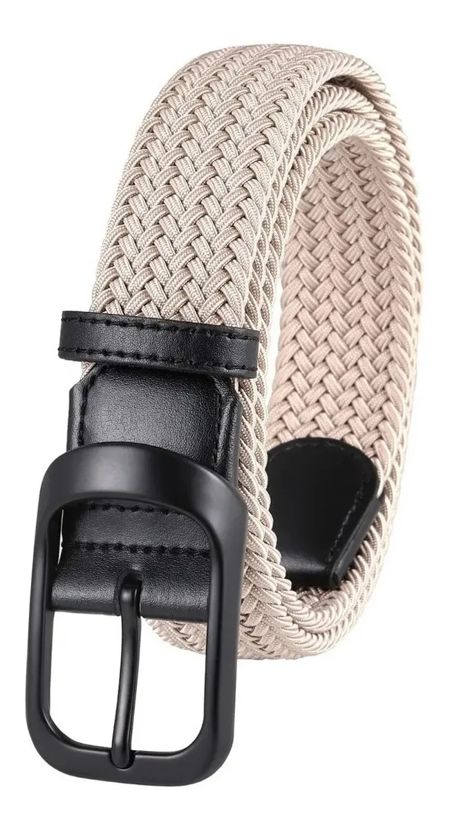 Cintos de golfe trançados ajustáveis para Jea Color Khaki, tamanho 125