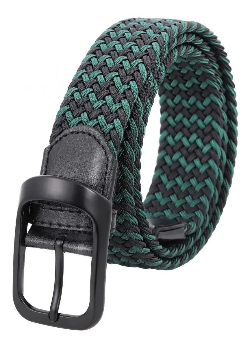 Cintos de golfe trançados ajustáveis para Jea Color Black Green Tamanho 105