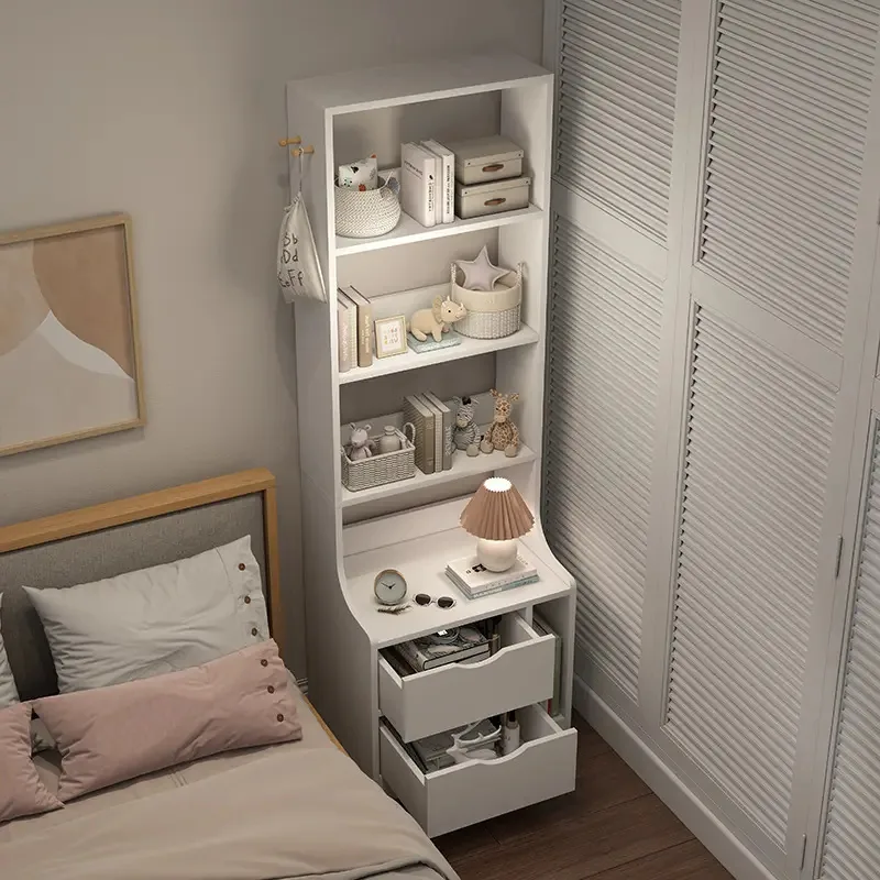 Camas multifuncionais de quarto e sala de estar - Camas de quarto modernas e simples, camas com prateleira de armazenamento alta, com armazenamento e 2 gavetas