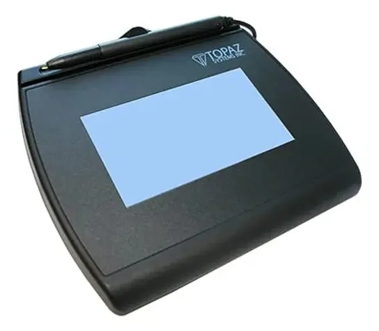 Almofada de assinatura Topaz T-LBK755SE-BBSB-R Signature Lcd 4x3