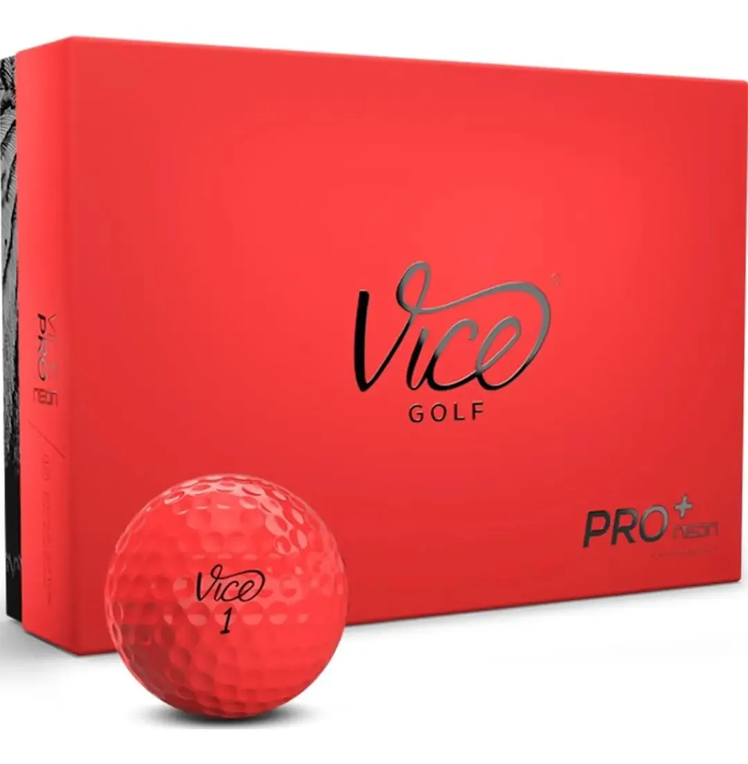 Bolas de golfe vermelhas sintéticas Vice Pro Plus