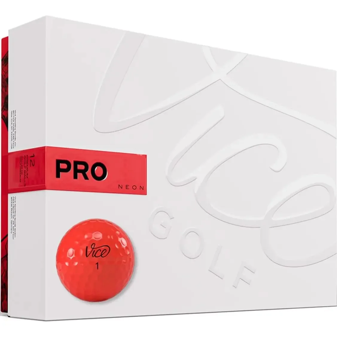 Bolas de golfe vermelhas de 12 bolas Vice Golf Pro 2020