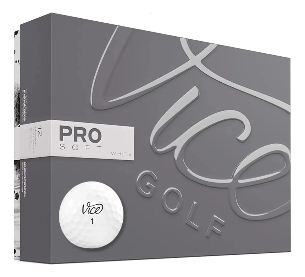 Vice Golf Pro - Bolas de golfe brancas macias