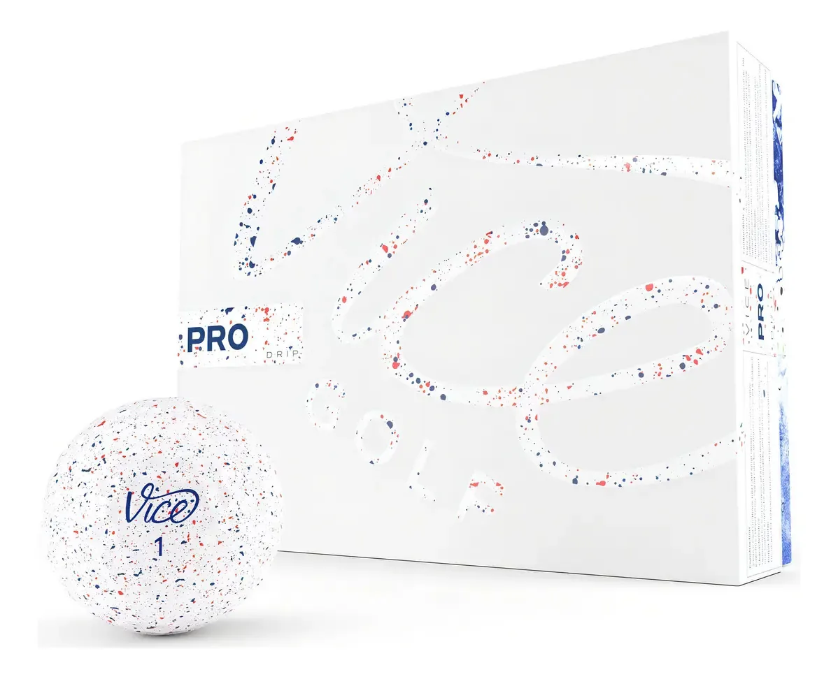 Bolas de golfe vermelho-azul de 12 bolas Vice Golf Pro 2020