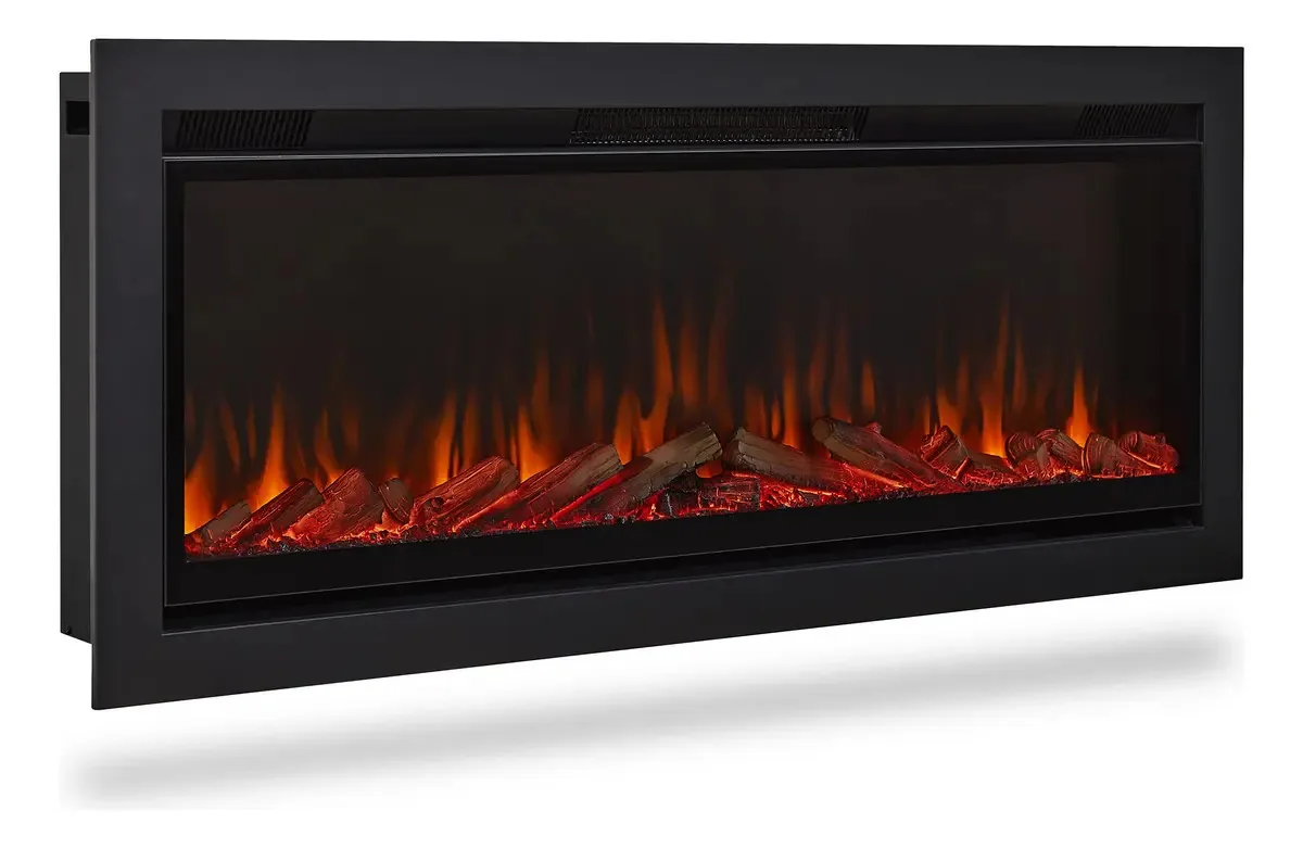 Inserção de lareira elétrica embutida 124 cm