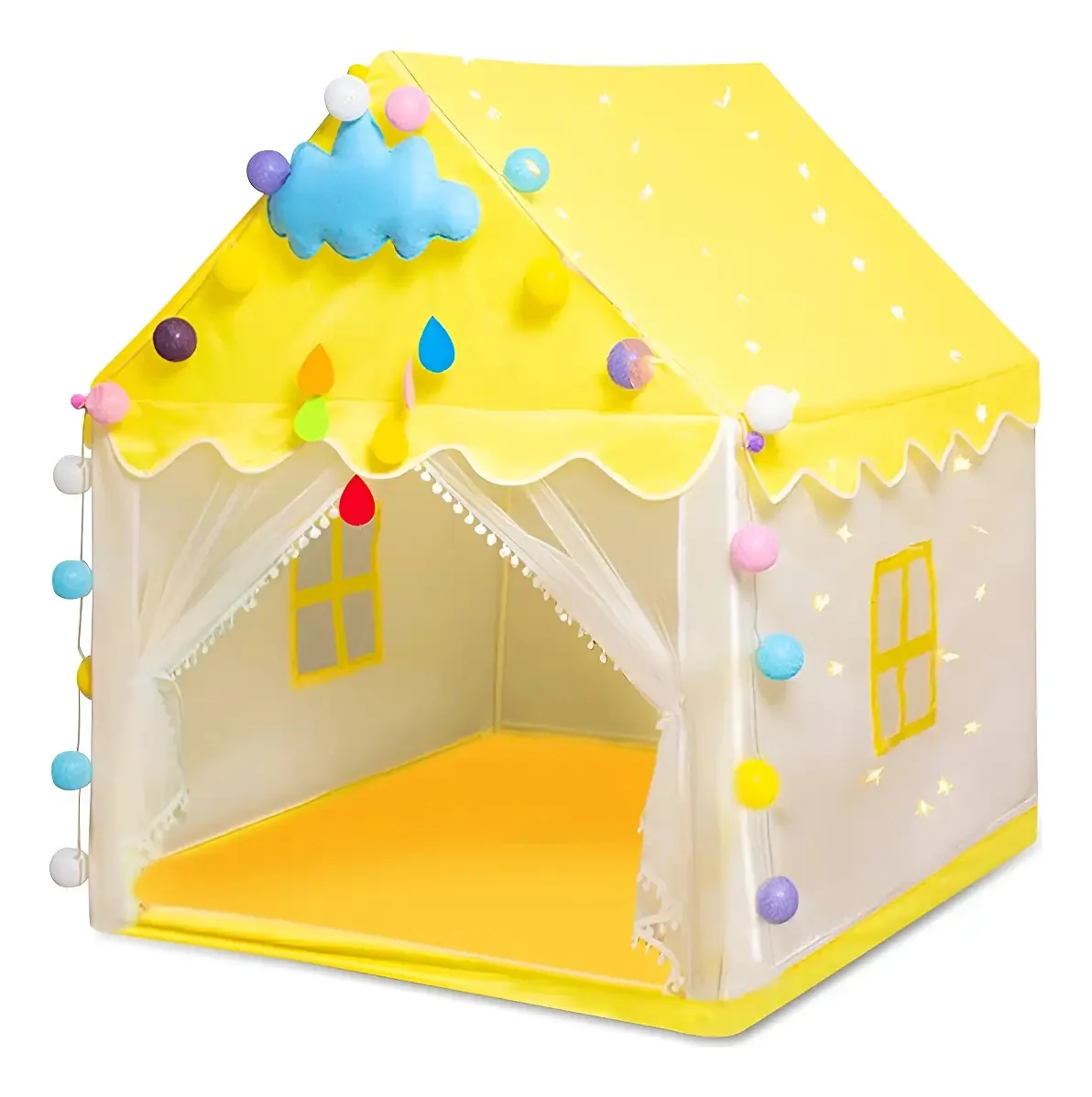 Tenda Castillo Casita Games House Princess Cor Amarela