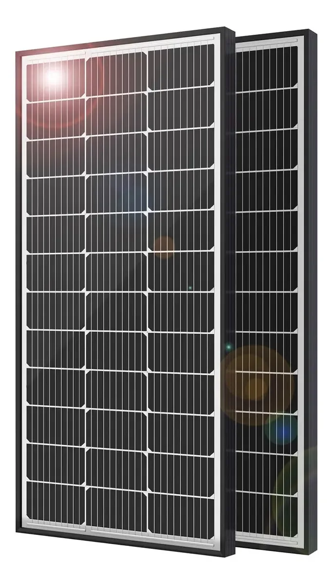 Pacote de 2 painéis solares monocristalinos 100w Rv Barco