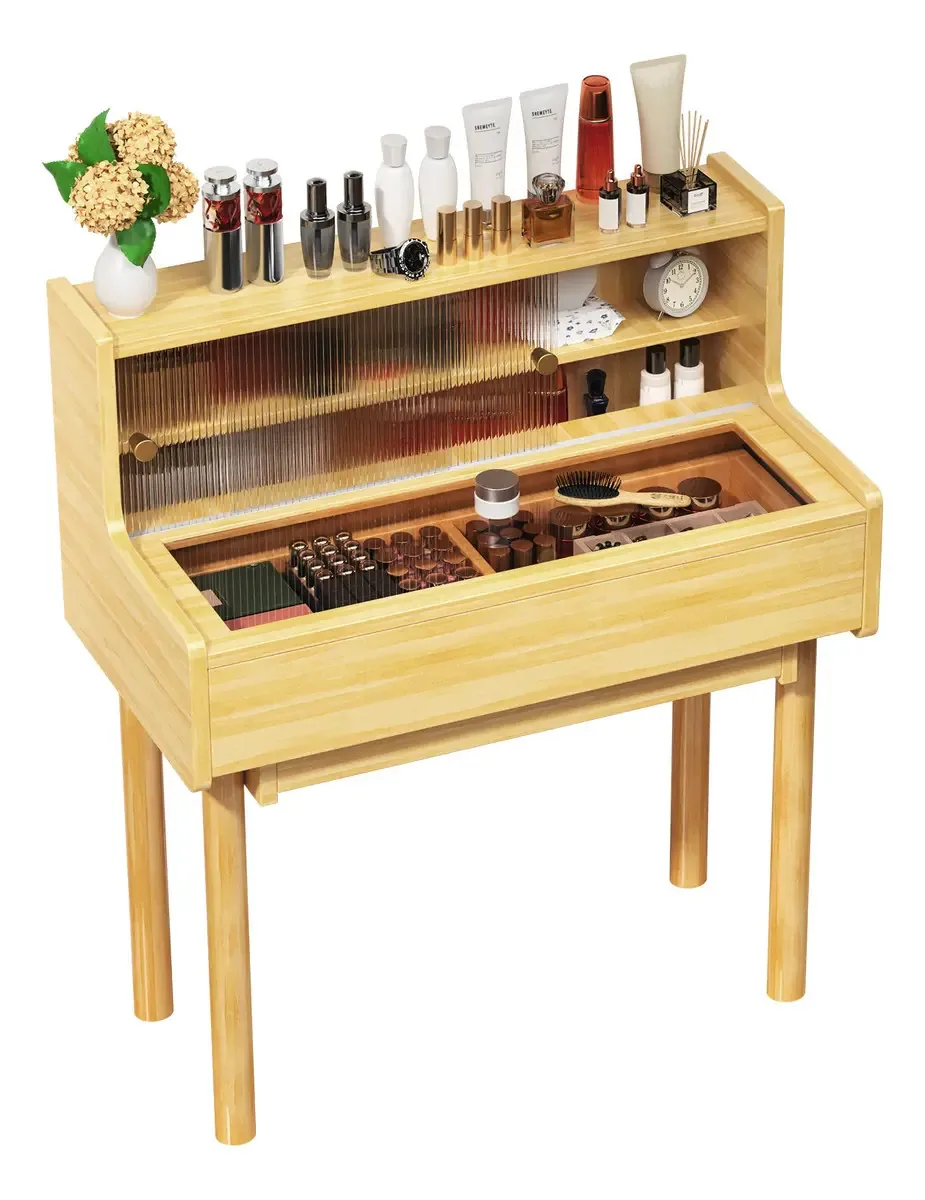 Cômoda de maquiagem com organizador - moderna 80x45x112cm