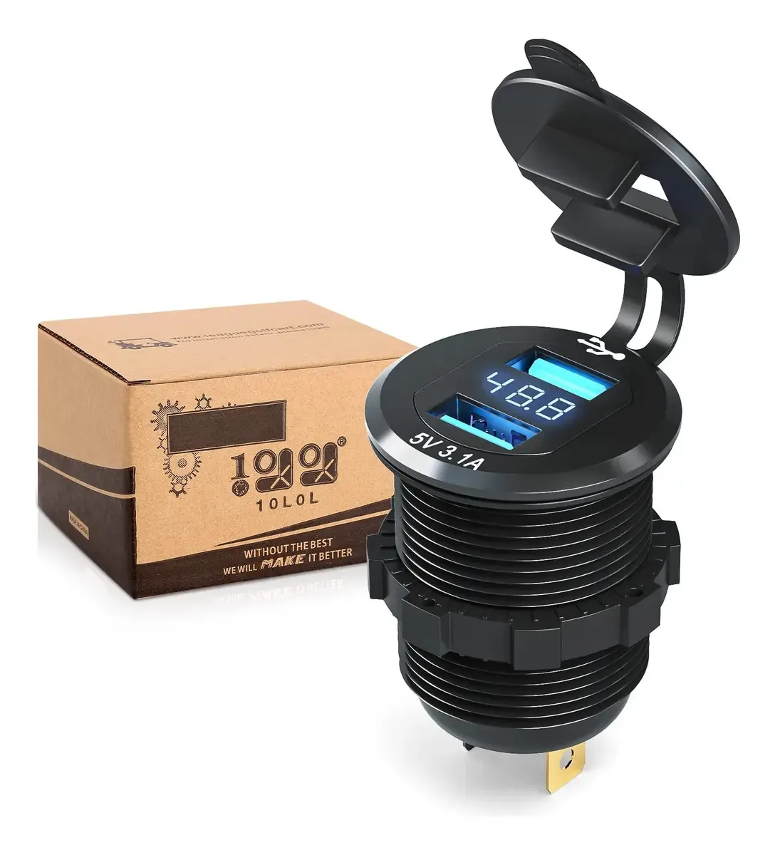 Carregador USB duplo de 100 l Quick Charge Golf Cart 3.1, P