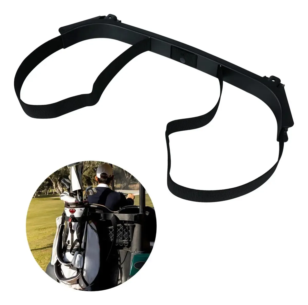 Homaisson Suporte para Bolsa de Carrinho de Golfe, Ajuste Universal para Carrinho de Golfe, Assento Traseiro para Carrinho de Golfe, Compatível com os Carrinhos Ezgo Yamaha Club Car com Assento...