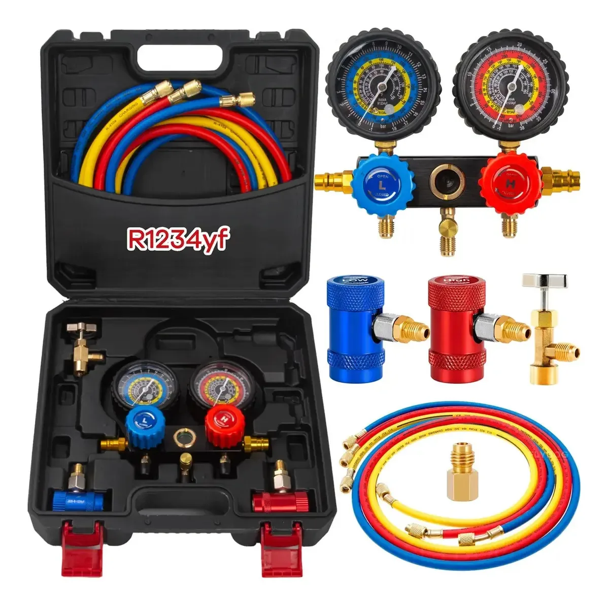 Conjunto de medidores de pressão de refrigeração R134 R404 R1234yf