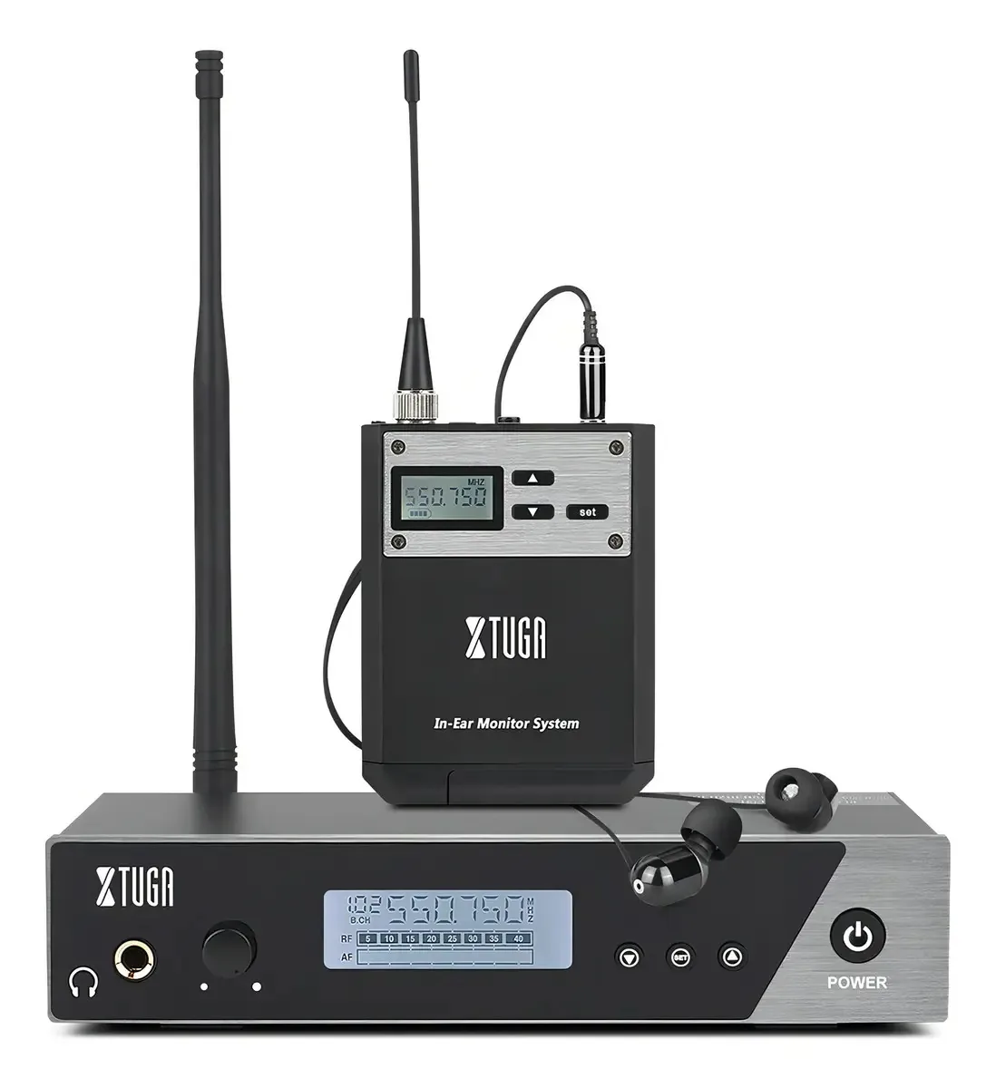Microfones do sistema de monitor de palco profissional Xtuga