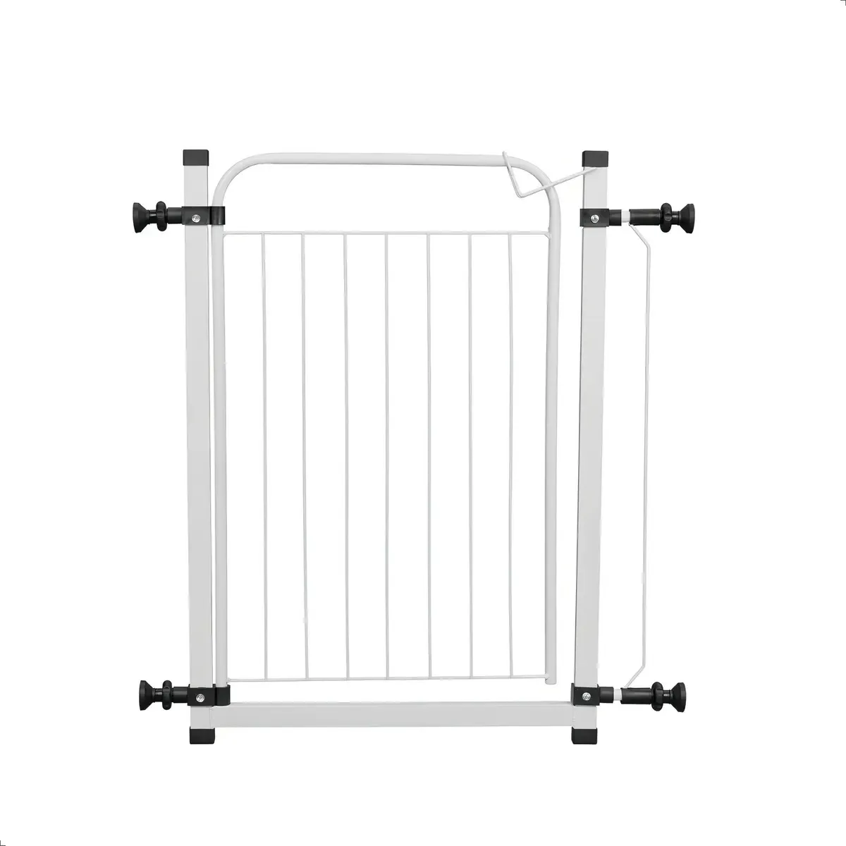 Portão Segurança Pet Útil 80cm Pressão Crianças Cães Branco