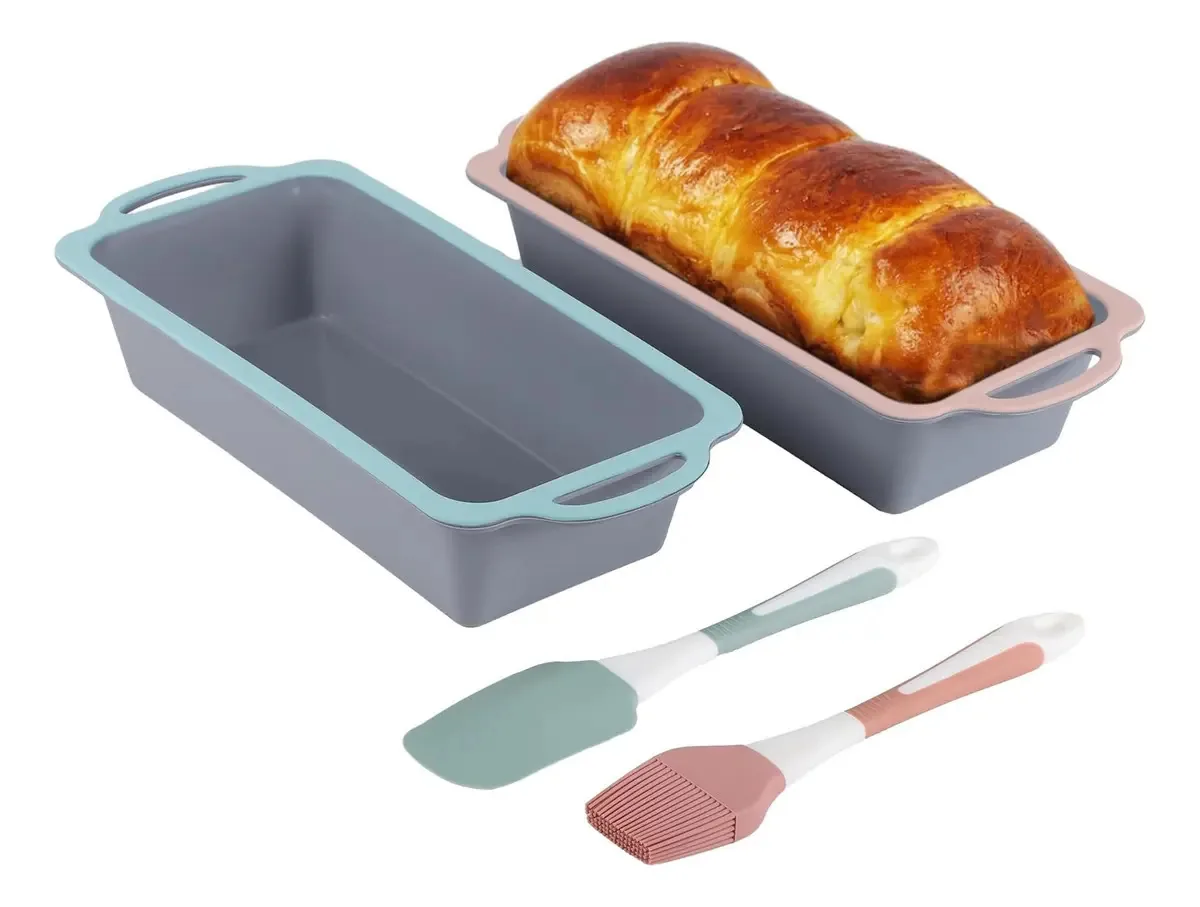 Conjunto de 2 moldes de cozimento de silicone Homaisson