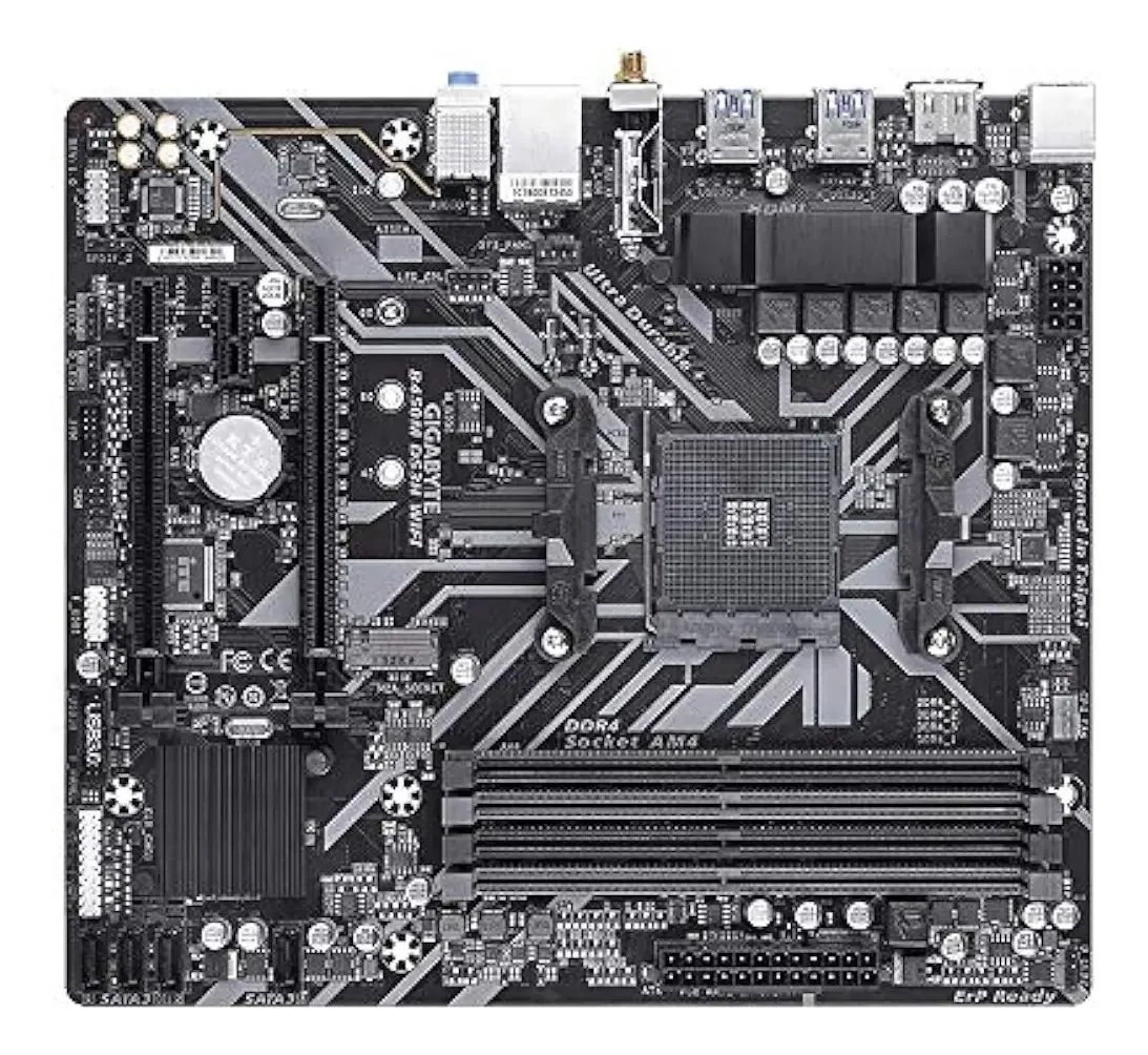 Gigabyte B450m DS3h Wi-Fi AM4/AMD/B450/MATX/SATA 6 gb/s/usb
