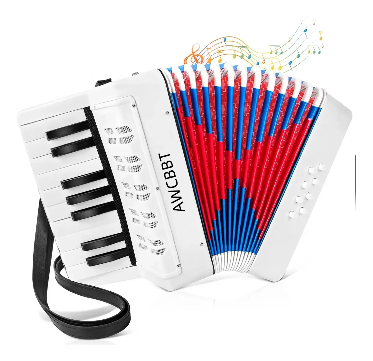 Acordeão piano piano AWCBBT Acordeón - branco brilhante