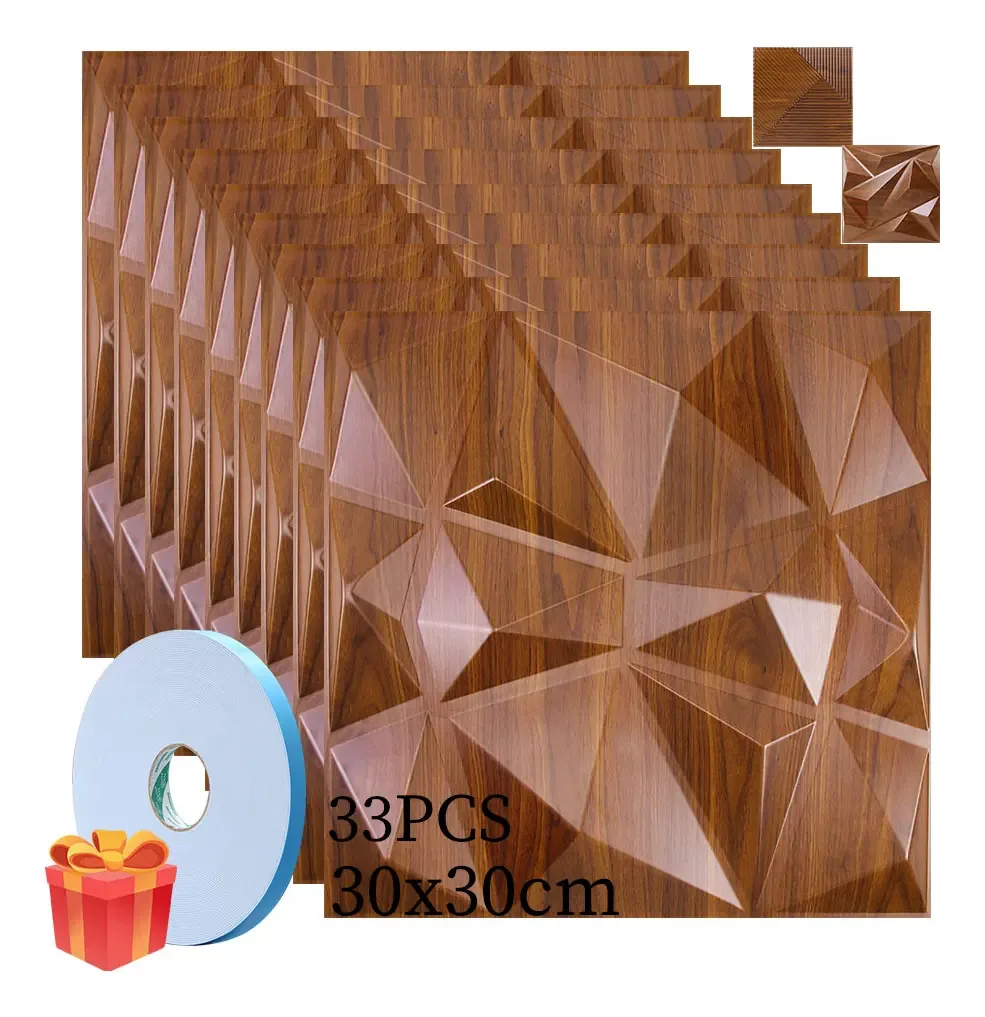 Painel decorativo QianMu 3D Paneles Decorativos Kit de 33