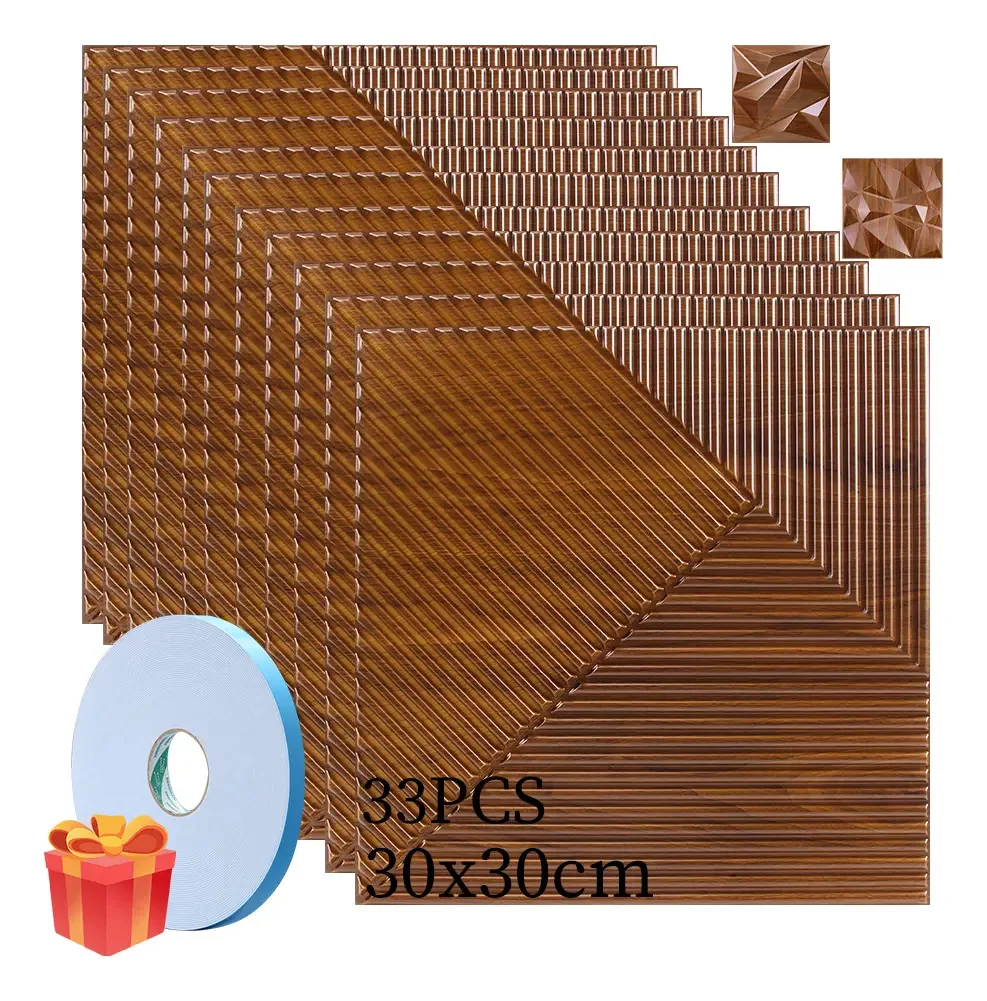 Painel decorativo QianMu 3D Paneles Decorativos Kit de 33
